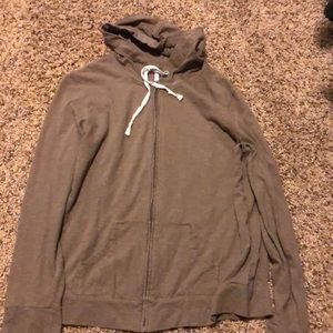 Merona brown/tan zip up hoodie, size XL